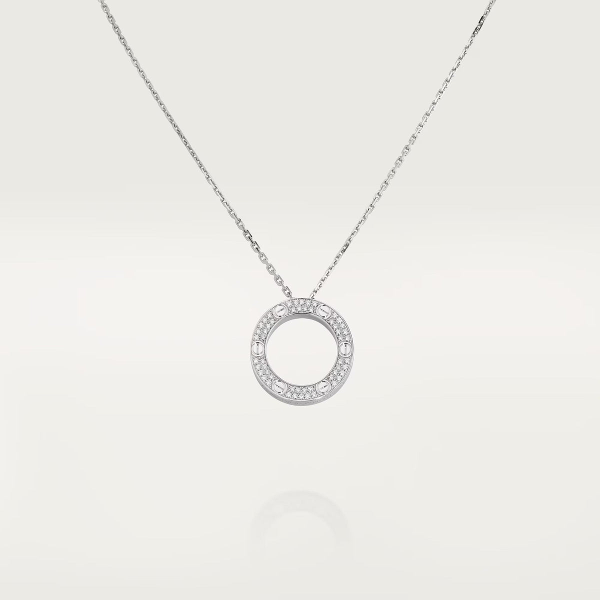 [sparkle Jewelery]LOVE NECKLACE 16MM  FULL DIAMOND