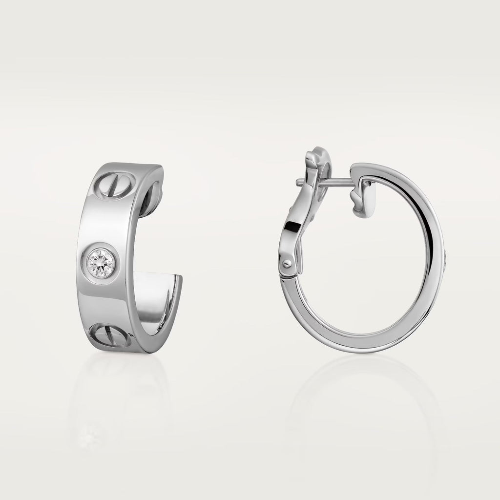 [sparkle Jewelery]LOVE EARRINGS 5.7MM 2 DIAMONDS