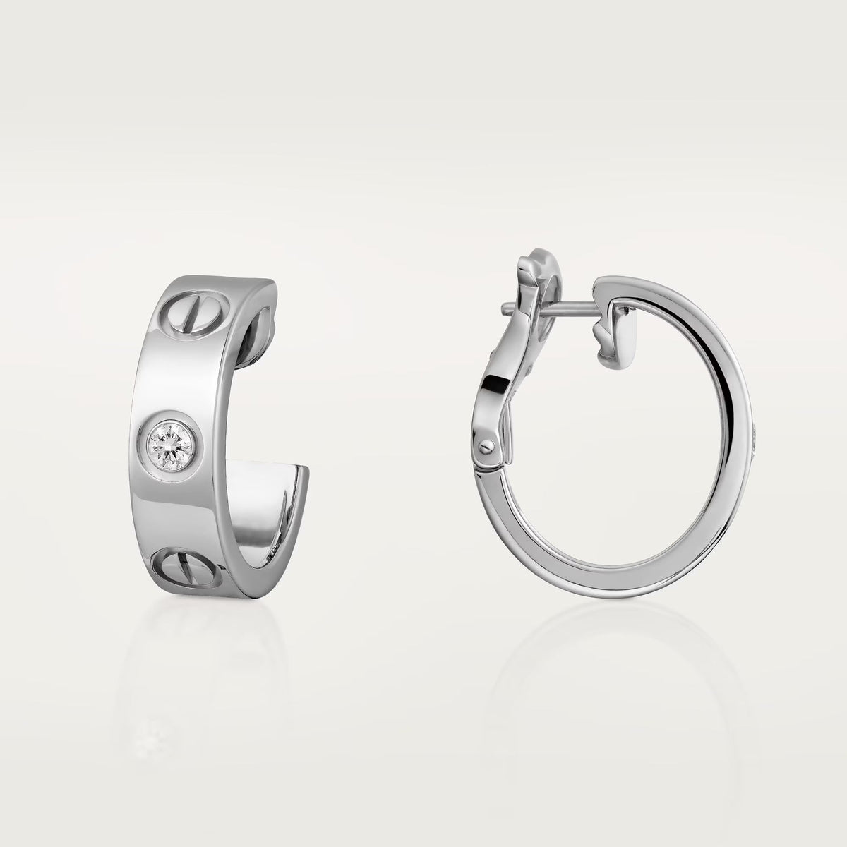 [sparkle Jewelery]LOVE EARRINGS 5.7MM 2 DIAMONDS