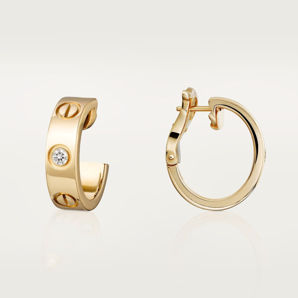 [sparkle Jewelery]LOVE EARRINGS 5.7MM 2 DIAMONDS