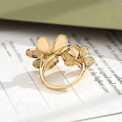 [sparkle Jewelry ]CLOVER COMOS GOLD DIAMOND RING