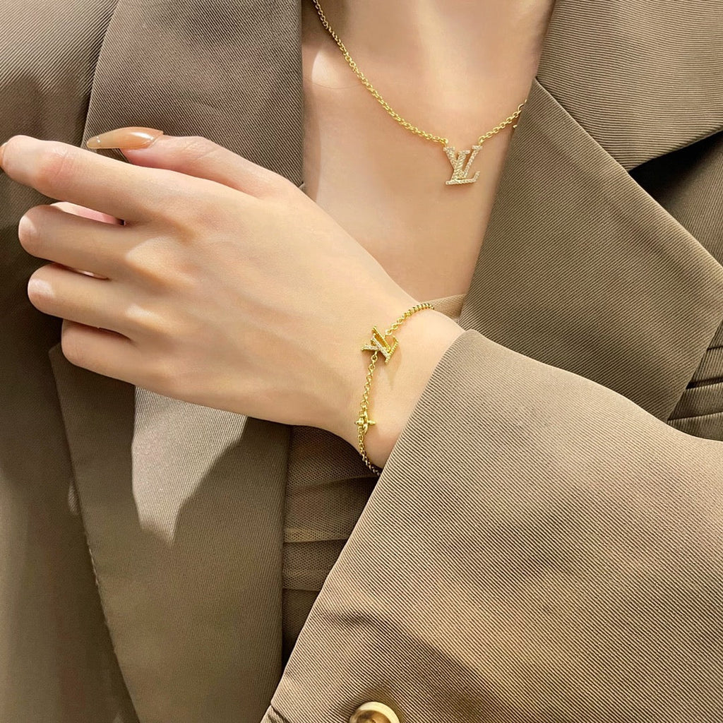 [sparkle Jewelry ]LOGO STAR MOTIF GOLD BRACELET
