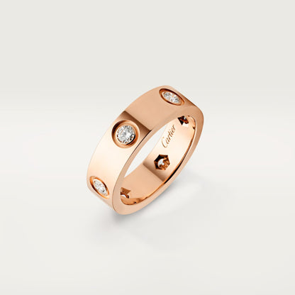 [sparkle Jewelery]LOVE 5.5MM 6 DIAMOND RING