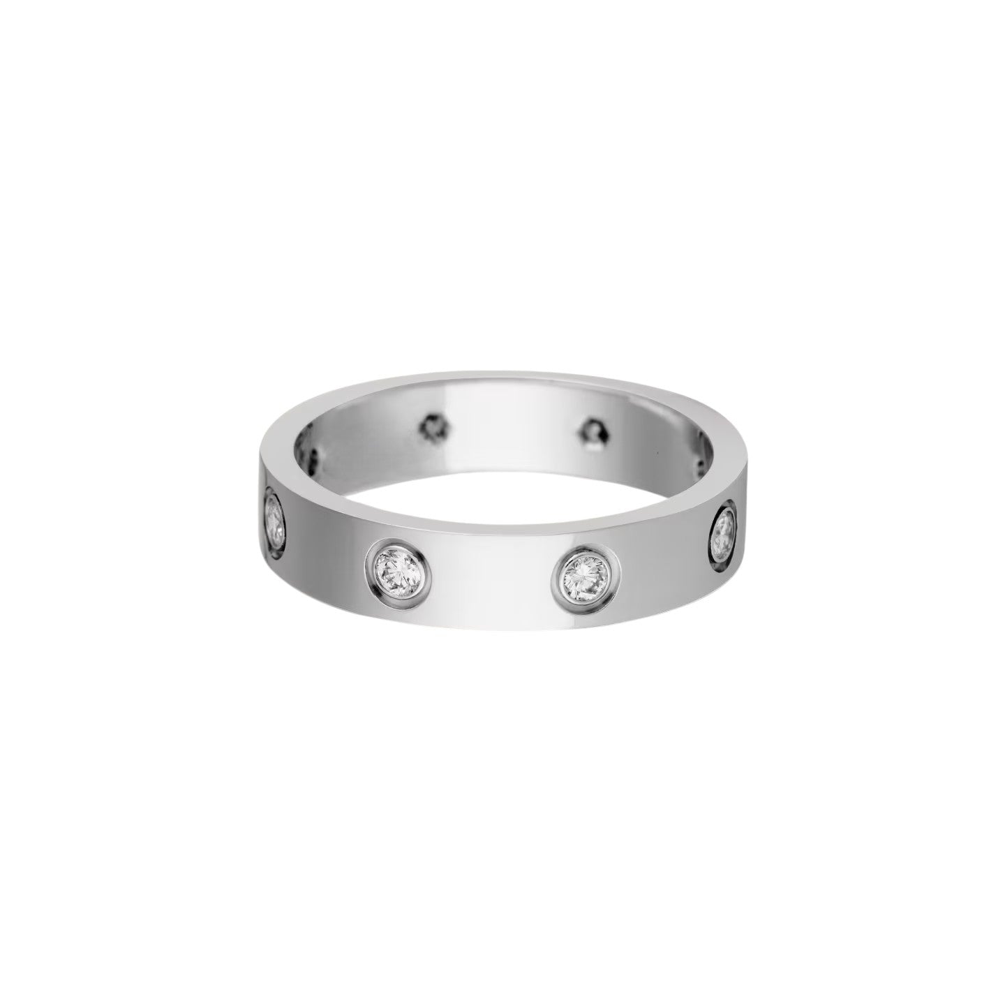 [Sparkle]LIEBE 4MM 8 DIAMANTEN RING