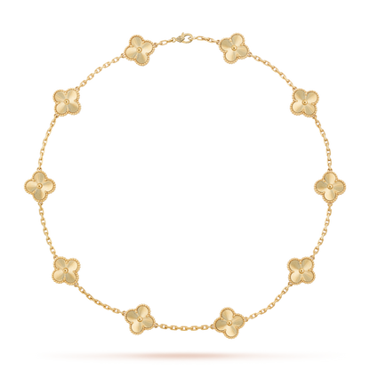 [sparkle Jewelry ]CLOVER 10 MOTIFS LASER NECKLACE
