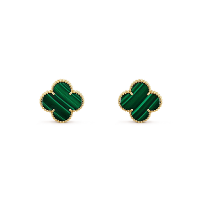[sparkle Jewelry ]CLOVER MINI 9.5MM MALACHITE  EARRINGS