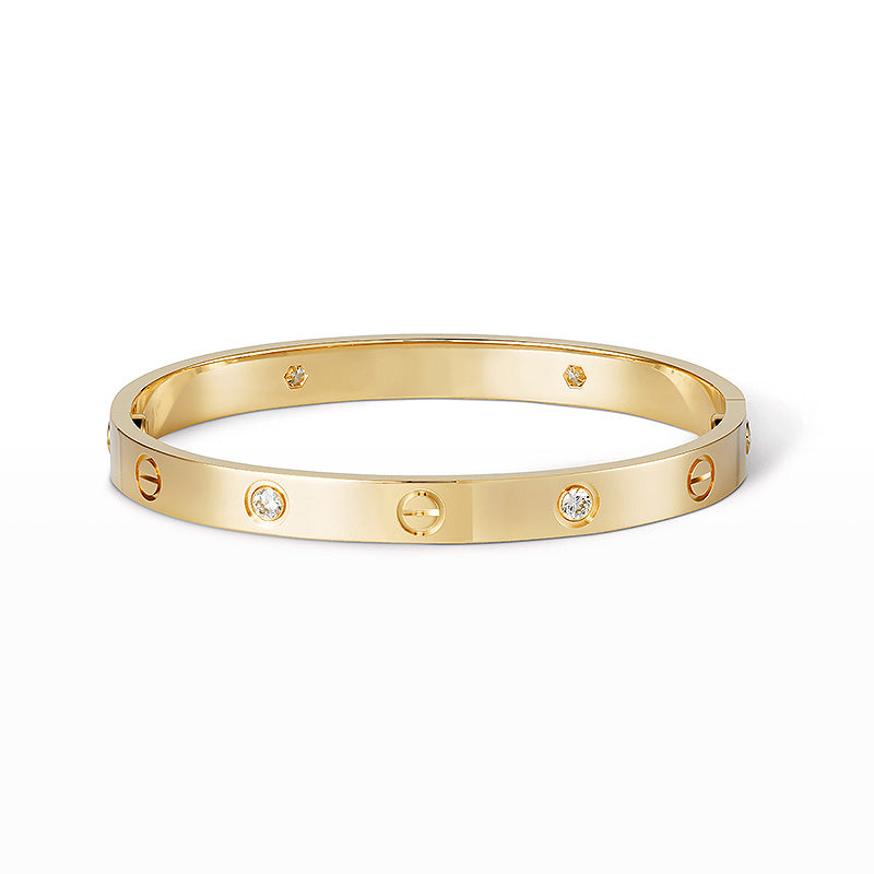 [Sparkle]KLASSISCHER 6.1MM LOVE ARMREIF – 4 DIAMANTEN