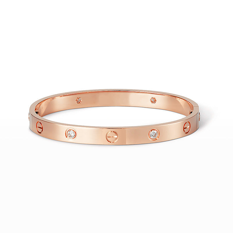[Sparkle]KLASSISCHER 6.1MM LOVE ARMREIF – 4 DIAMANTEN