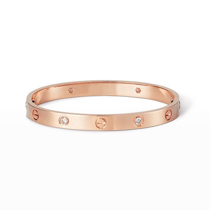[Sparkle]KLASSISCHER 6.1MM LOVE ARMREIF – 4 DIAMANTEN