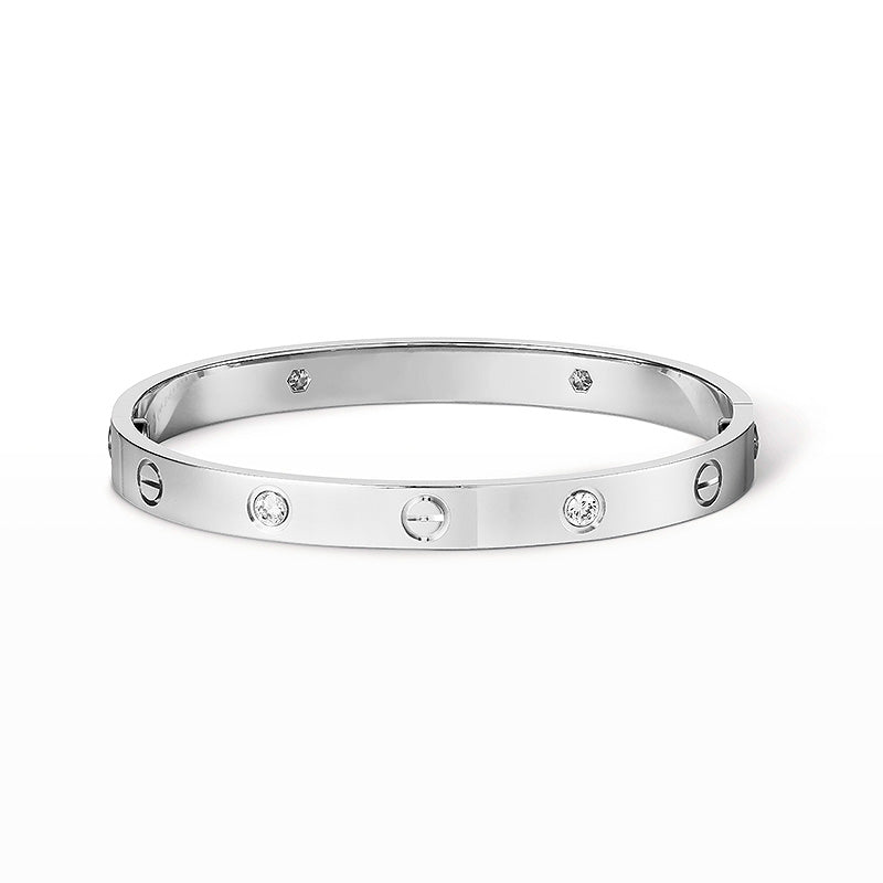 [Sparkle]KLASSISCHER 6.1MM LOVE ARMREIF – 4 DIAMANTEN