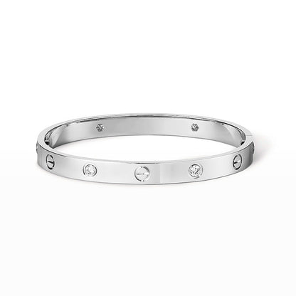 [Sparkle]KLASSISCHER 6.1MM LOVE ARMREIF – 4 DIAMANTEN