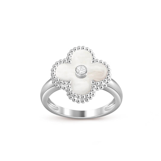[Sparkle]KOLLEKTION VON KLEEBBLATT-DIAMANTEN-WEISSGOLD-RINGEN