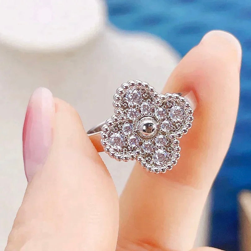 [sparkle Jewelry ]CLOVER DIAMOND RING