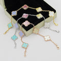 [sparkle Jewellery]Four‑Leaf Clover Summer Colorful Dopamine Bracelet