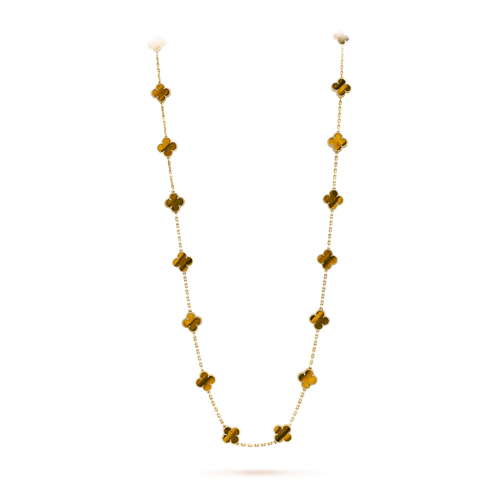 [sparkle Jewelry ]CLOVER 20 MOTIFS TIGER EYE ROSE GOLD