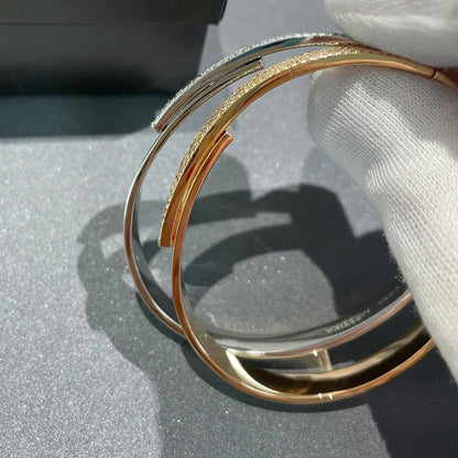 [sparkle Jewelry]Move Noa Rose Gold Pavé Diamond Bangle Bracelet
