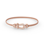 [sparkle Jewelry ]FORCE SMALL HORSESHOE  DIAMOND CHAIN ROPE BRACELET