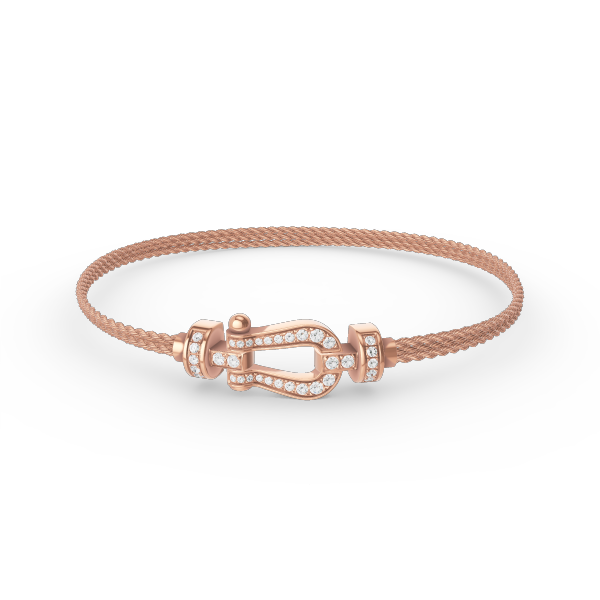 [sparkle Jewelry ]FORCE SMALL HORSESHOE  DIAMOND CHAIN ROPE BRACELET