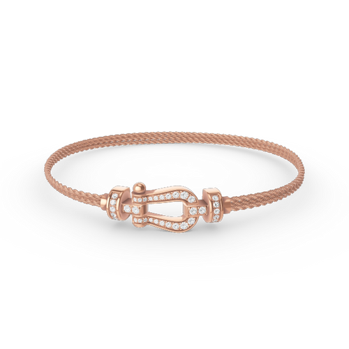 [sparkle Jewelry ]FORCE SMALL HORSESHOE  DIAMOND CHAIN ROPE BRACELET