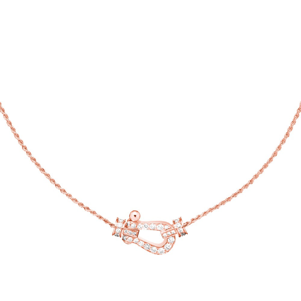 [sparkle Jewelry ]FORCE 10 PINK GOLD DIAMOND NECKLACE