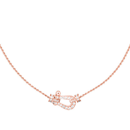 [sparkle Jewelry ]FORCE 10 PINK GOLD DIAMOND NECKLACE