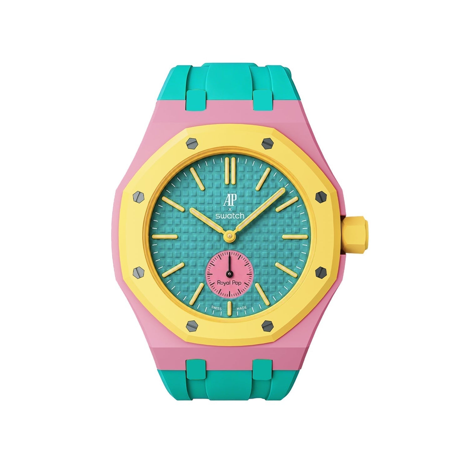 [Sparkle]Royal Oak Pop Exklusives Gehäuse aus Bioceramic & Silikonarmband Mix Color