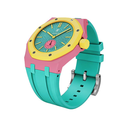 [Sparkle]Royal Oak Pop Exklusives Gehäuse aus Bioceramic & Silikonarmband Mix Color