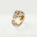 [sparkle Jewelery]PANTHERE SPOTTED FULL DIAMOND MEDIUM RING
