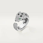 [sparkle Jewelery]PANTHERE SPOTTED FULL DIAMOND MEDIUM RING