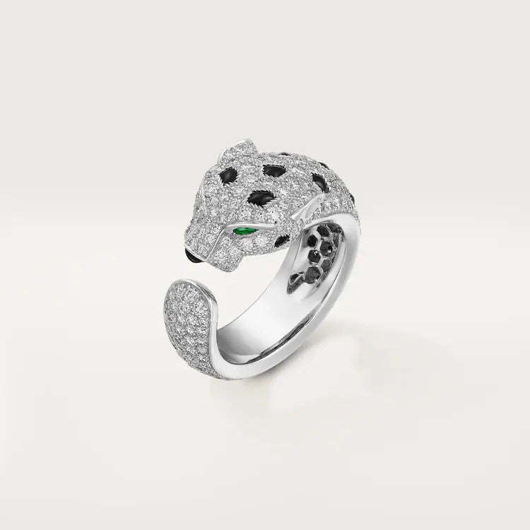 [sparkle Jewelery]PANTHERE SPOTTED FULL DIAMOND MEDIUM RING