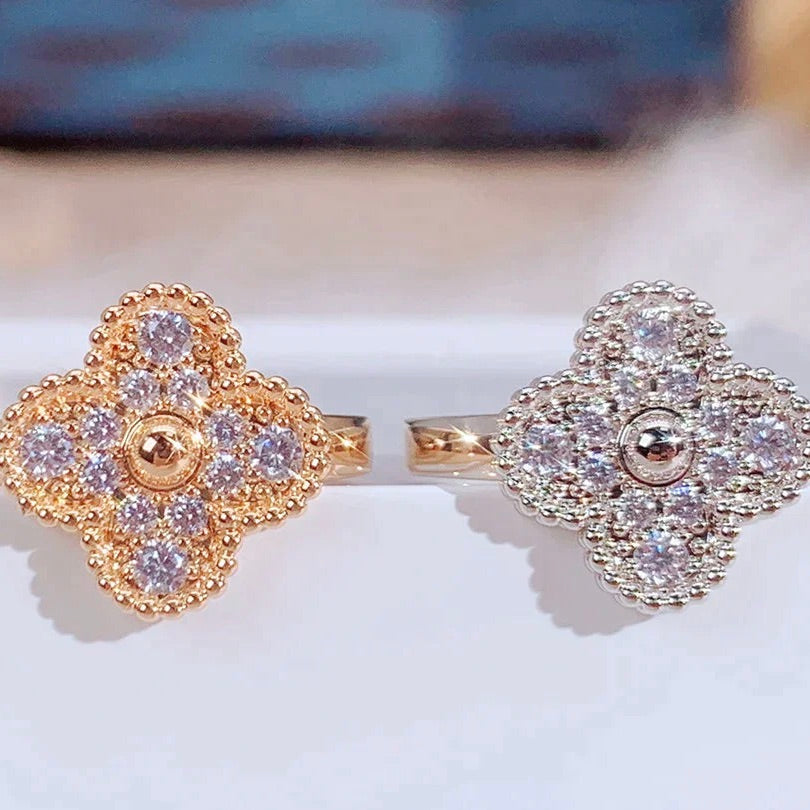 [sparkle Jewelry ]CLOVER DIAMOND RING