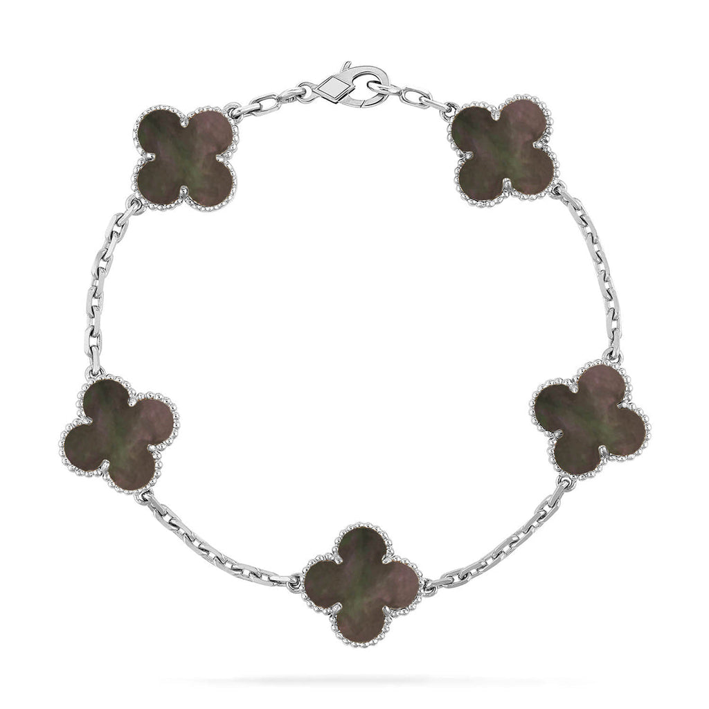 [sparkle Jewelry ] CLOVER 5 MOTIF GRAY MOP BRACELET COLLECTION