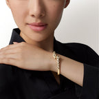 [sparkle Jewelery]PANTHERE DOUBLE HEADED HALF DIAMOND OPEN BRACELET