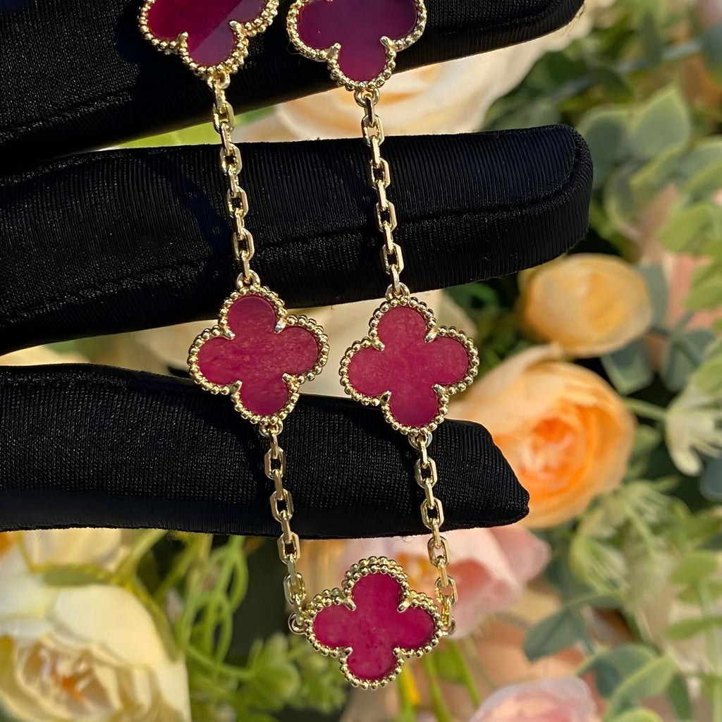 [sparkle Jewelry]sparkle 5 MOTIFS PINK ENAMEL BRACELET