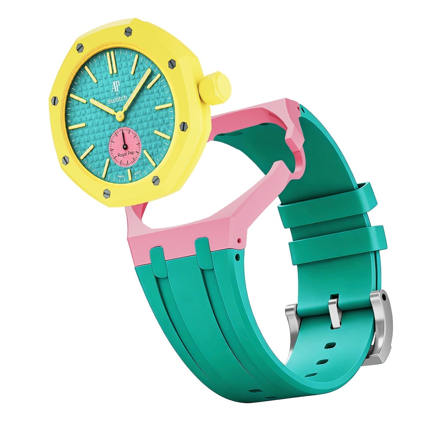 [Sparkle]Royal Oak Pop Exklusives Gehäuse aus Bioceramic & Silikonarmband Mix Color