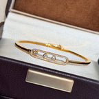 [sparkle Jewelry]Move Pavé Diamond Bangle Bracelet M