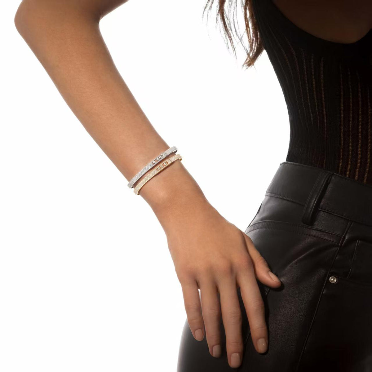 [sparkle Jewelry]Move Noa Full Pavé Diamond Bangle Bracelet