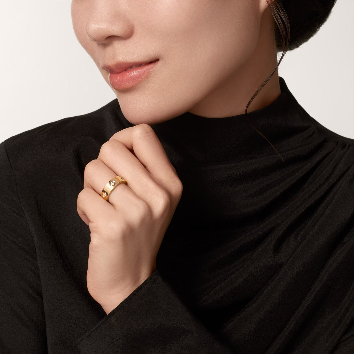 [sparkle Jewelery]LOVE 5.5MM 6 DIAMOND RING