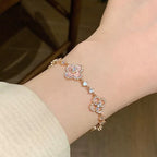 [sparkle Jewelry ]CLOVER 5 MOTIF PINK BLUE RED WHITE BRACELET
