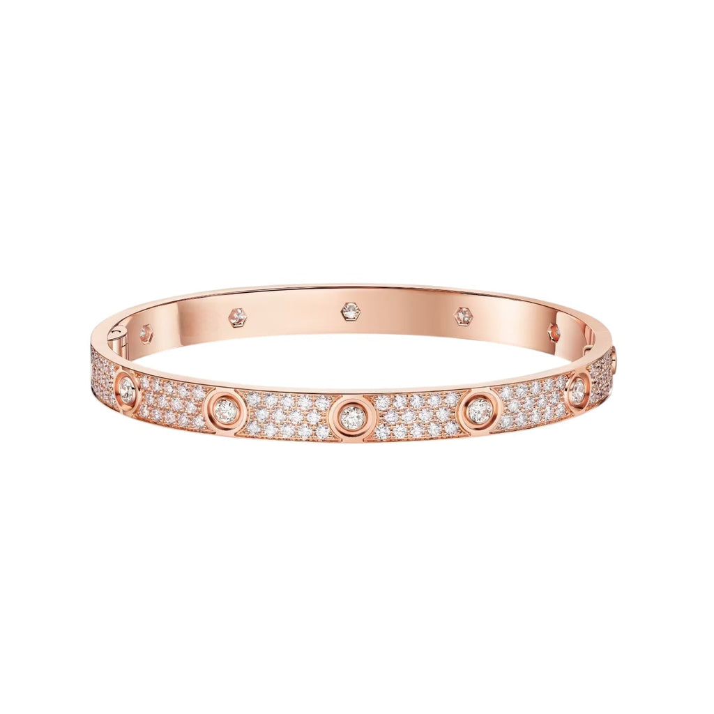 [sparkle Jewelery]LOVE BRACELET 6.1MM DIAMOND-PAVED 10 BIG DIAMONDS