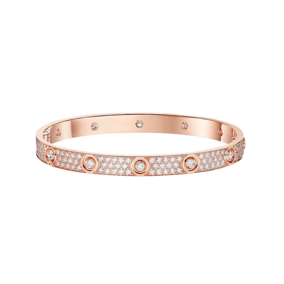 [sparkle Jewelery]LOVE BRACELET 6.1MM DIAMOND-PAVED 10 BIG DIAMONDS