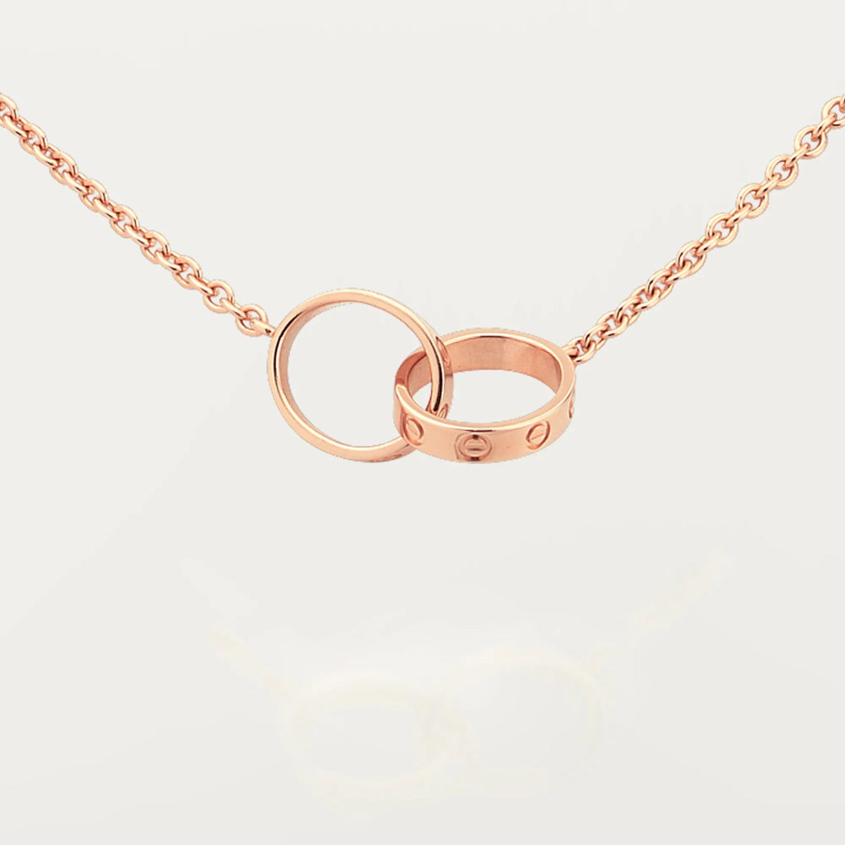 [sparkle Jewelery]LOVE DOUBLE RING NECKLACE