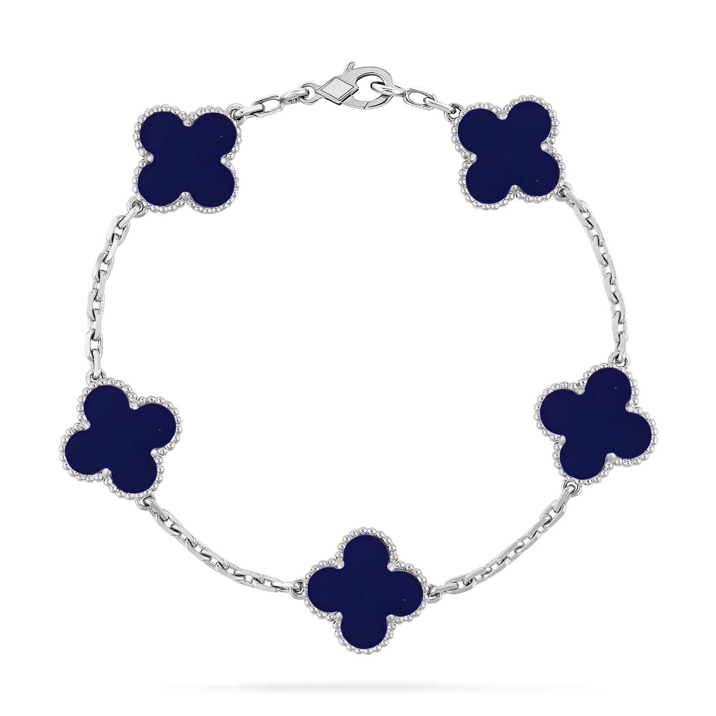 [Sparkle]LUCKY CLOVER 5-MOTIF-ARMBAND – LAPISLAZULI-KOLLEKTION