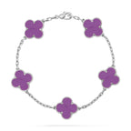 [sparkle Jewelry ] CLOVER 5 MOTIF VIOLET BRACELET COLLECTION