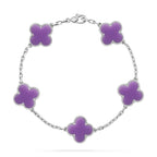 [sparkle Jewelry ]CLOVER 5 MOTIF LIGHT PURPLE BRACELET COLLECTION