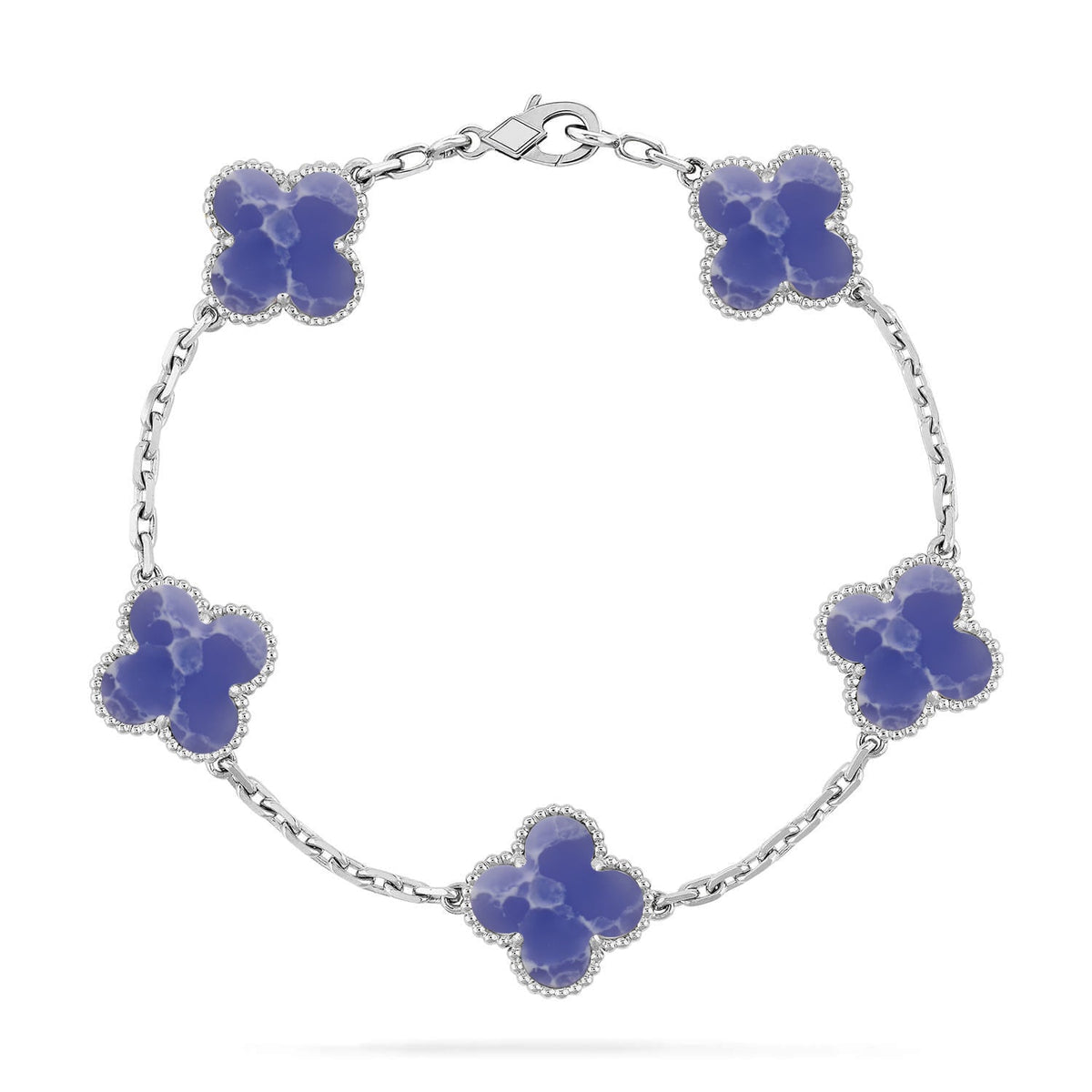 [sparkle Jewelry ]CLOVER 5 MOTIF BLUE VEINS BRACELET COLLECTION