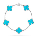 [sparkle Jewelry ] CLOVER 5 MOTIF TURQUOISE BRACELET COLLECTION