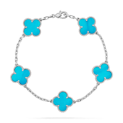[sparkle Jewelry ] CLOVER 5 MOTIF TURQUOISE BRACELET COLLECTION