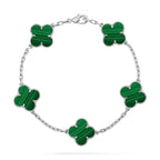 [sparkle Jewelry ] CLOVER 5 MOTIF MALACHITE BRACELET COLLECTION