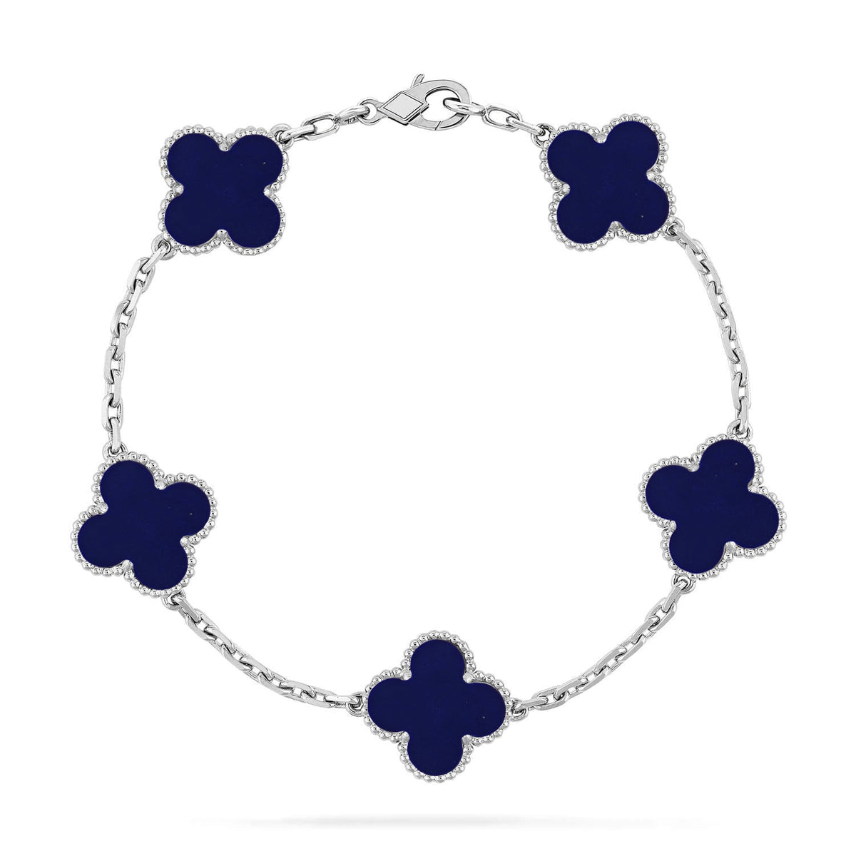[sparkle Jewelry ]CLOVER 5 MOTIF LAPIS LAZULI BRACELET COLLECTION